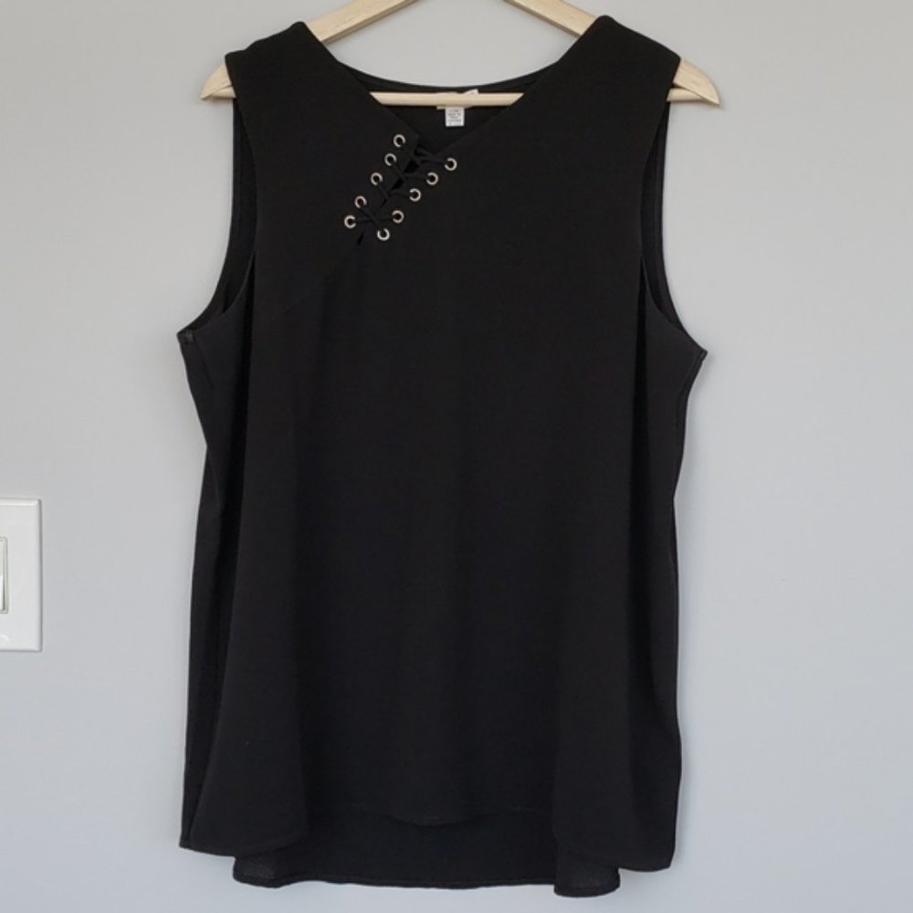 Spense lace detail dressy black tank